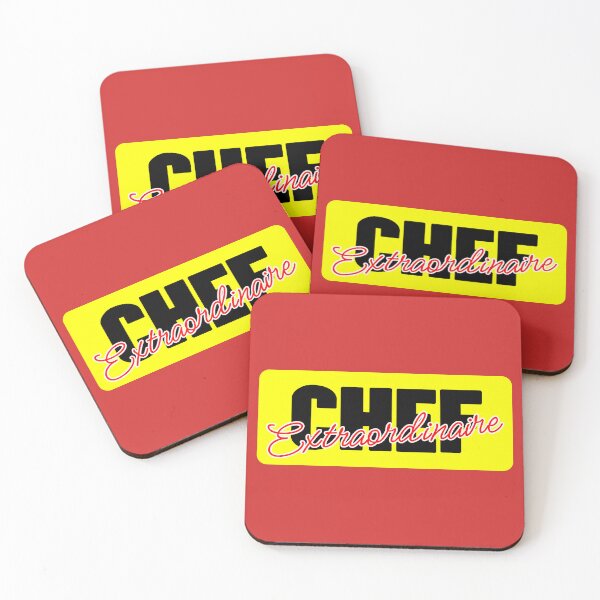 Item preview, Chef Extraordinaire yellow/red/black designed and sold by i-cottagedesign.