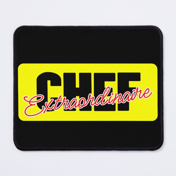 Item preview, Chef Extraordinaire yellow/red/black designed and sold by i-cottagedesign.