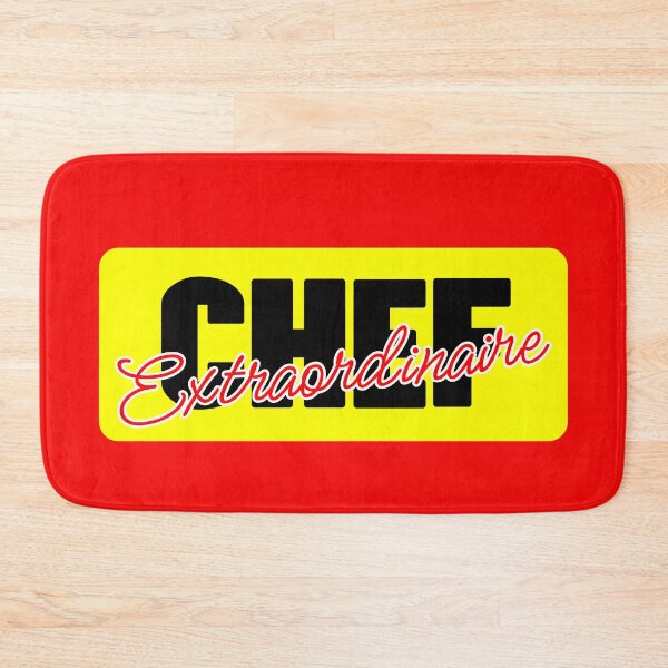 Item preview, Chef Extraordinaire yellow/red/black designed and sold by i-cottagedesign.