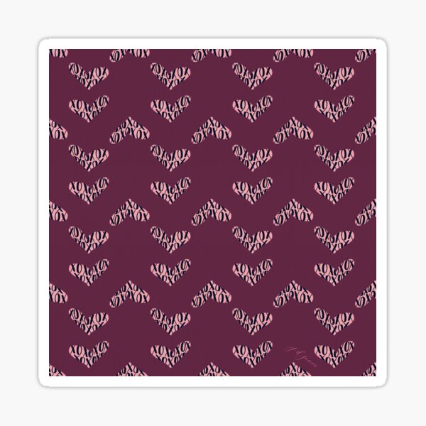 XOXO Hearts Pattern Sticker
