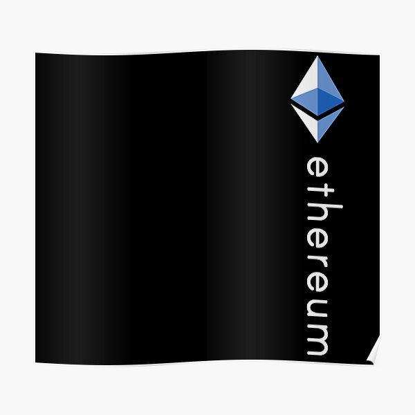 "Ethereum ETH Crypto Vertical Logo" Poster for Sale by odyssus Redbubble