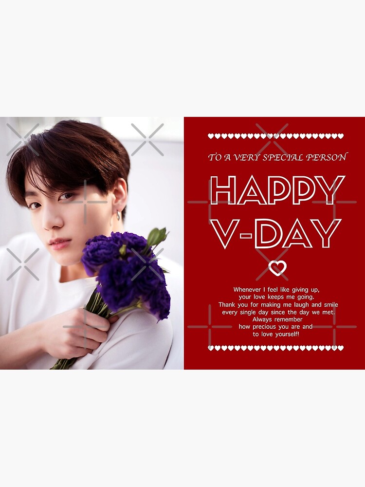 Happy V Day Card Bts Jk Version 2 Poster For Sale By Niyuha