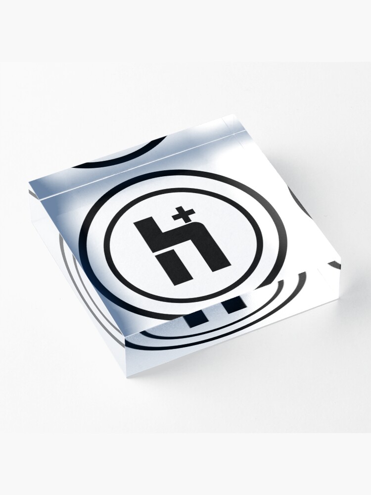 Alternate view of H+ Circle Logo 1 Acrylic Block