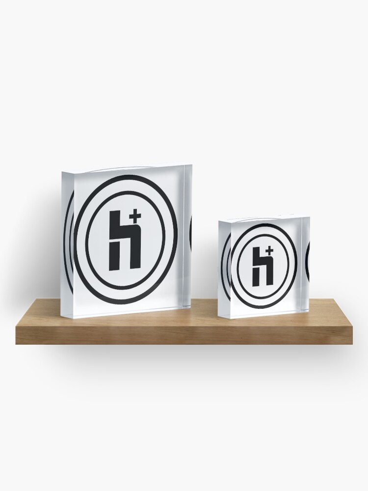 Alternate view of H+ Circle Logo 1 Acrylic Block
