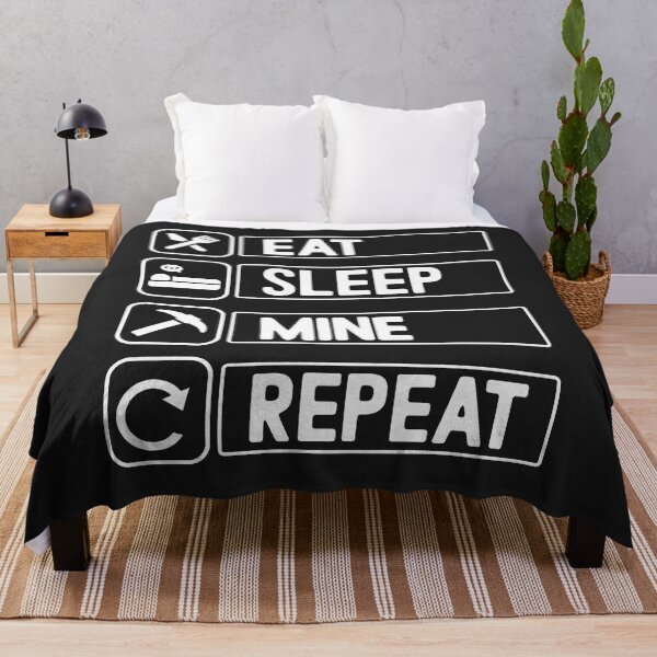 Item preview, Eat Sleep Mine Repeat Bitcoin Mining Blockchain Wallet Altcoins Cryptocurrency  designed and sold by Nepaz-Designs.