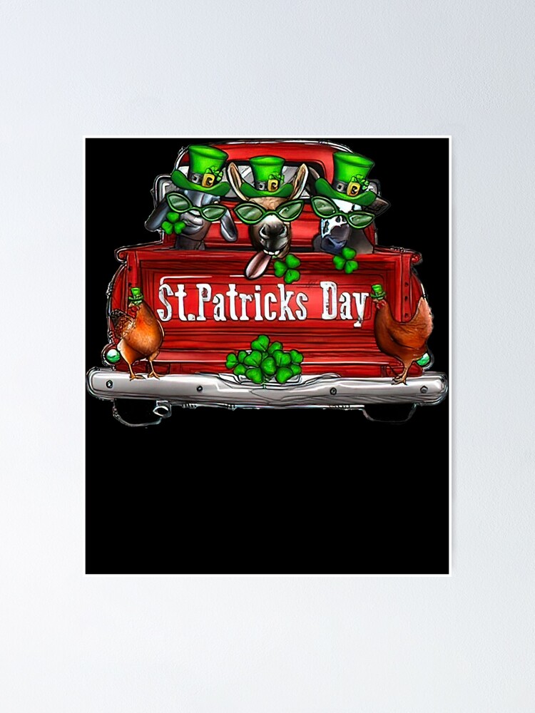 a red fox st patricks day poster