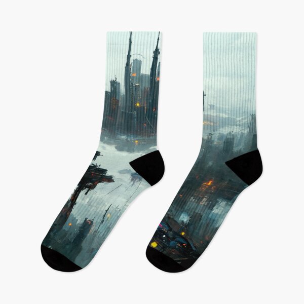 Item preview, AI Generated Painting Cyberpunk City Rainy Day  designed and sold by patricklevar.