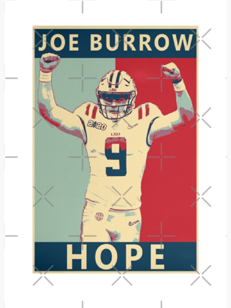 Joe Burrow Tiger Cincinnati Bengals NFL Football Art Picture Print