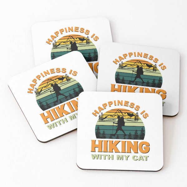 Item preview, Happiness Is A Day Spent Hiking With My Cat designed and sold by The Sticker Place.