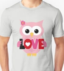 Adorable Valentine Owl Unisex T-Shirt