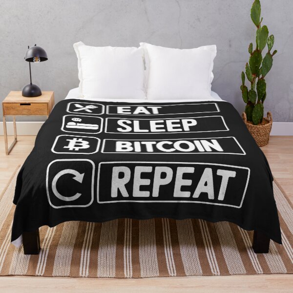 Item preview, Eat Sleep Bitcoin Repeat Crypto Investing Blockchain Cryptocurrency designed and sold by Nepaz-Designs.