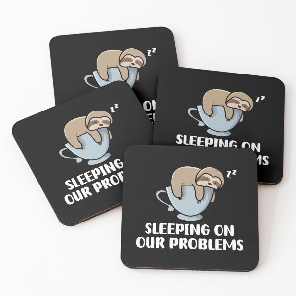 Item preview, Sleeping On Our Problems | Sloth Sleeping on a Coffee Mug designed and sold by LifeMessages.