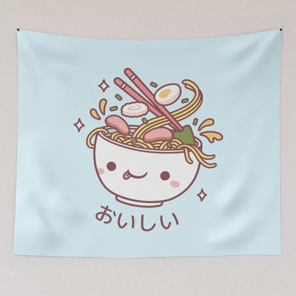 Item preview, Cute Oishii Japanese Ramen Noodles designed and sold by rustydoodle.