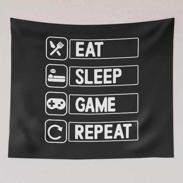 Item preview, Funny Eat Sleep Game Repeat Design for Video Games Lovers  designed and sold by Nepaz-Designs.