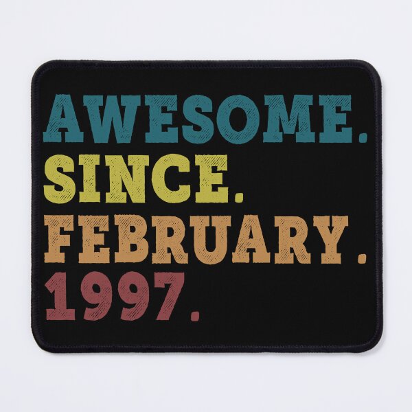 Item preview, Awesome Since February 1997 Retro Vintage 25th Birthday Gift designed and sold by designbychow.