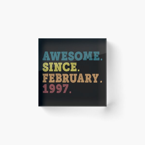 Item preview, Awesome Since February 1997 Retro Vintage 25th Birthday Gift designed and sold by designbychow.