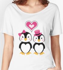 Valentine Penguins Women's Relaxed Fit T-Shirt