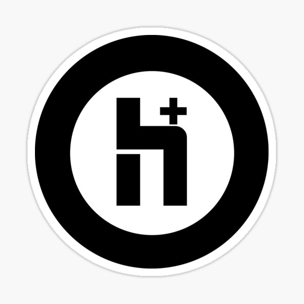 Vista previa del artículo con la obra «Logotipo del círculo H+ 2», diseñado y vendido por transhuman.