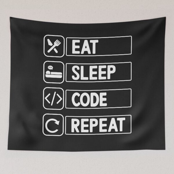 Item preview, Eat Sleep Code Repeat Funny Programming Coding Gift  designed and sold by Nepaz-Designs.
