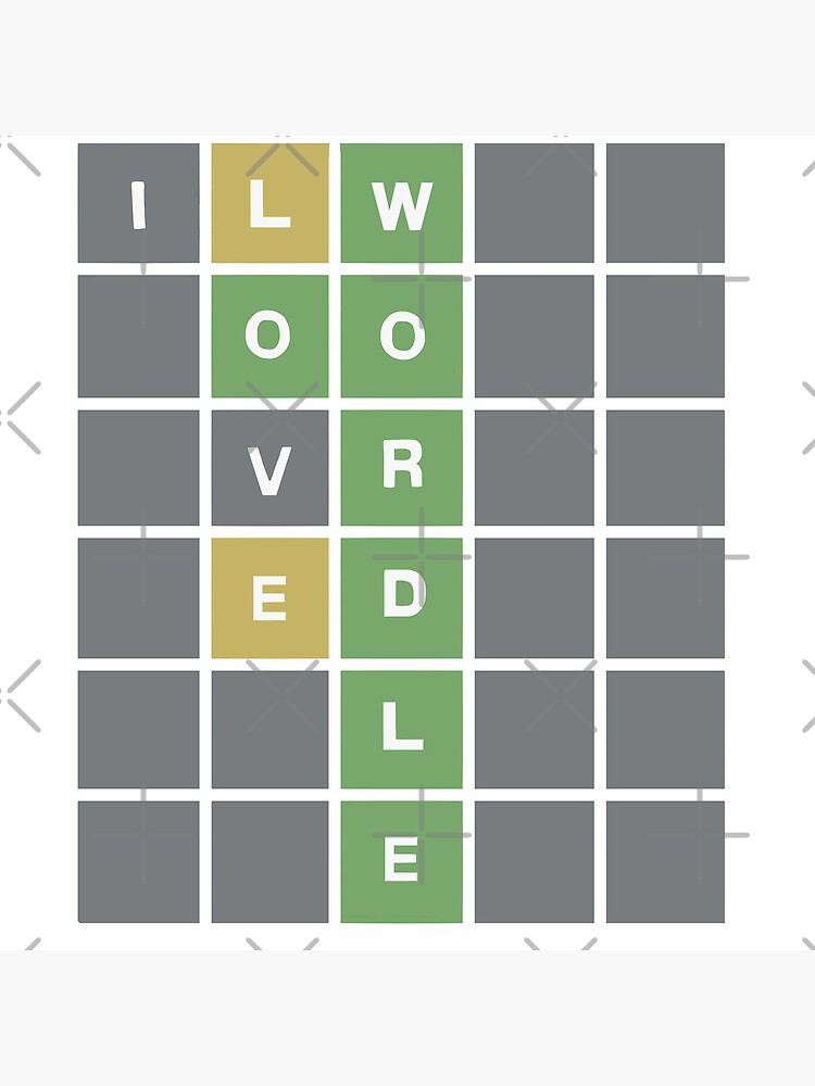 "I Love Wordle" Poster For Sale By BadgertheBagel | Redbubble