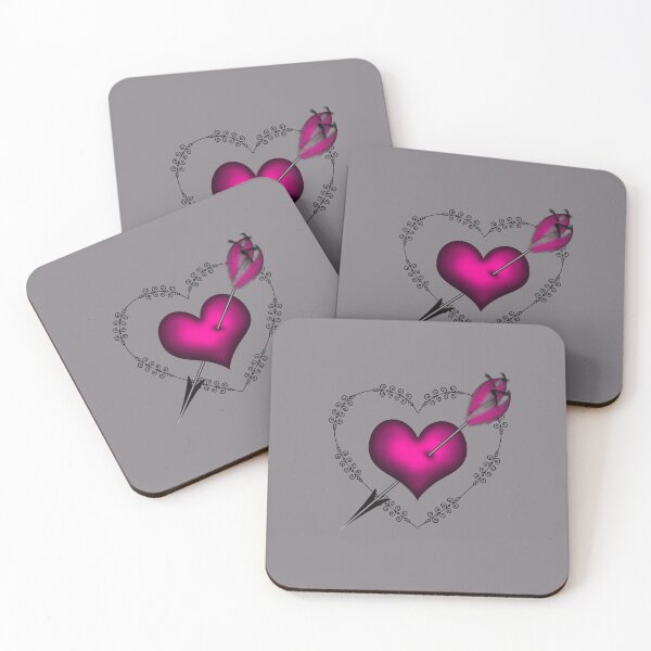 Item preview, Punk Love (Hot Pink on Grey) designed and sold by PawsitiveMum.
