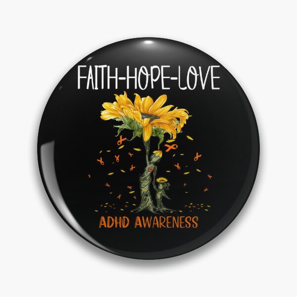 Item preview, ADHD Awareness - Sunflower Faith Hope Love designed and sold by Hilten.