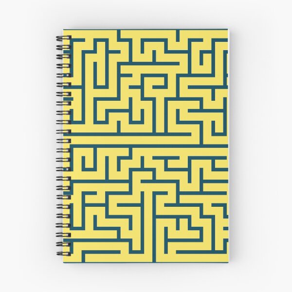 Item preview, Labyrinth maze n° 17 light yellow and deep cerulean blue designed and sold by aapshop.