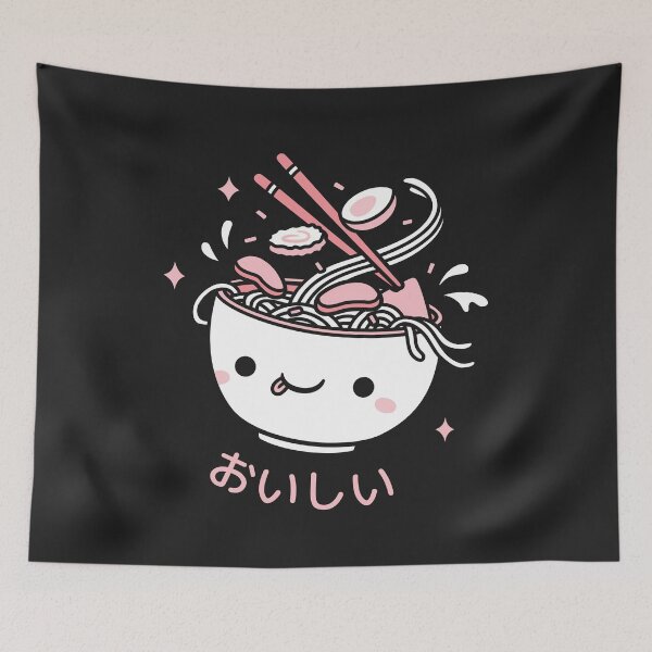 Item preview, Cute Oishii Japanese Ramen Noodles designed and sold by rustydoodle.