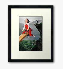 I can do it without hands too Framed Print