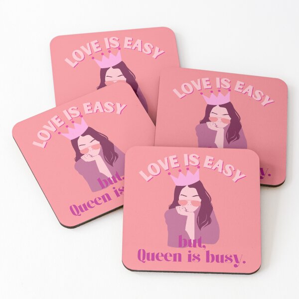 Item preview, Love Is Easy But Queen Is Busy Pink Themed designed and sold by quinellie.