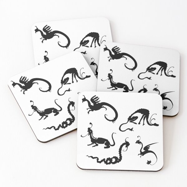 Item preview, Grotesque Dragon Blackwork Sticker Pack 1 Recreation from Esaias von Hulsen - Met Museum designed and sold by Grepthor.