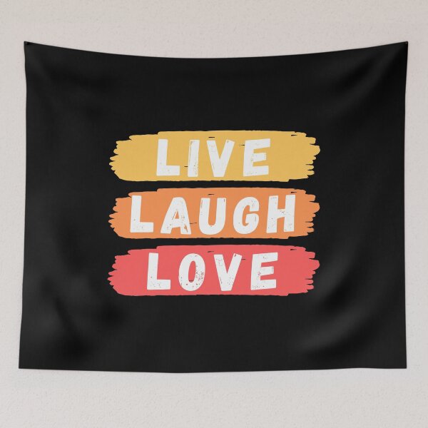 Item preview, Live Laugh Love - Short Motivational Sayings | Colorful Retro Love Typography designed and sold by Delandor.