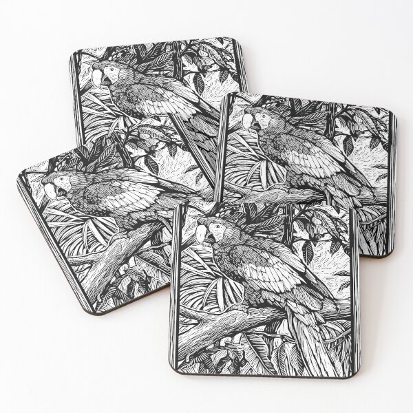 Item preview, Parrots Design BW designed and sold by MatildaWatson.