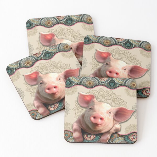 Item preview, Pig Vintage Mandala designed and sold by MatildaWatson.