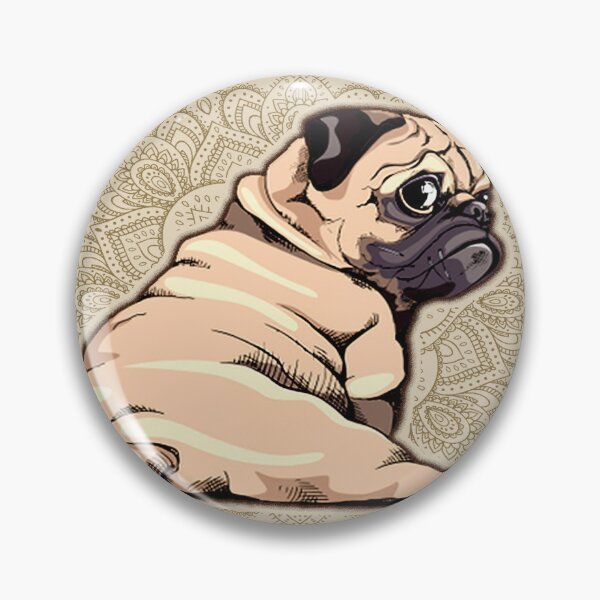 Artikelvorschau, Mops-Hundeweinlese-Mandala entworfen und verkauft von MatildaWatson.