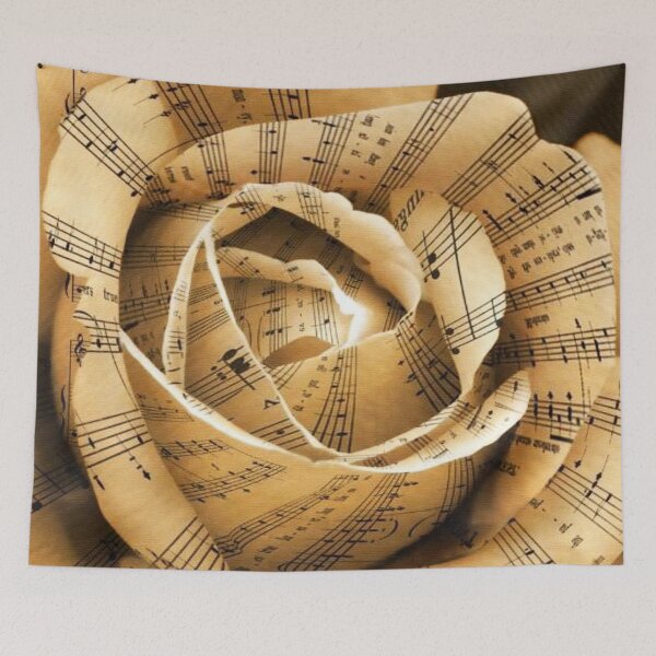 Item preview, Rose flower paper Muisc designed and sold by MatildaWatson.