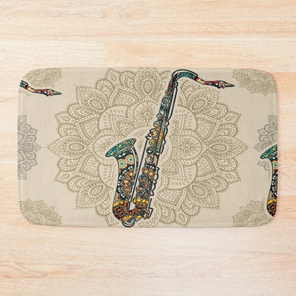 Item preview, Saxophone Vintage Mandala designed and sold by MatildaWatson.