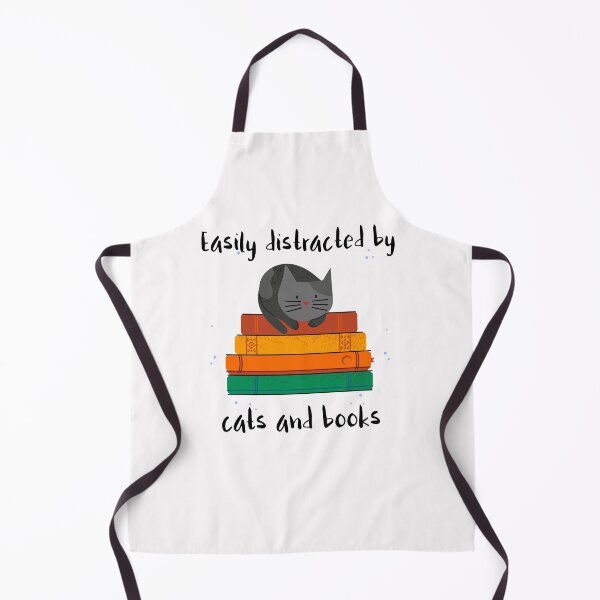 Item preview, Easily distracted by cats and books designed and sold by hardscuffle.