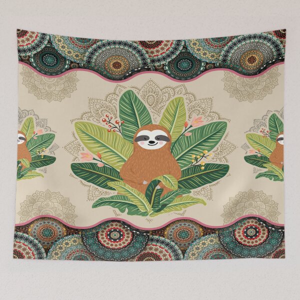 Item preview, Sloth Vintage Mandala designed and sold by MatildaWatson.