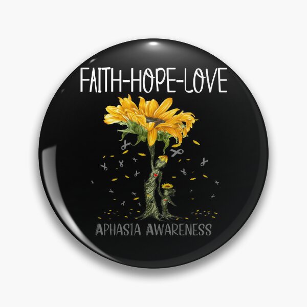 Item preview, Aphasia Awareness - Sunflower Faith Hope Love designed and sold by Hilten.