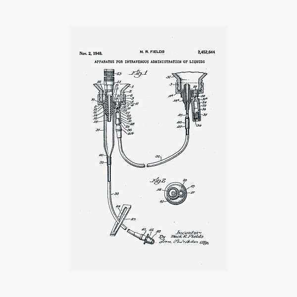 Intravenous Drip Patent 1948 Photographic Print