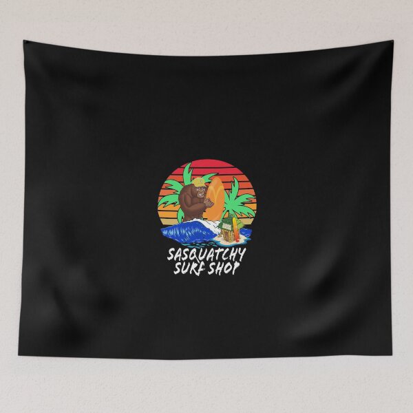 Item preview, Sasquatchy Tiki Hut Surf Shop Funny designed and sold by Aidallnnon.