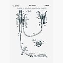 Intravenous Drip Patent 1948 Art Board Print By Clairedoherty Redbubble