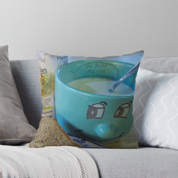 Item preview, Love quote: You are my morning sun (You Are My Morning Sun) - Typically German German Proverbs about Love - Classic Bavarian Tea Time! Funny Blue Tea Cup with Facial Expression designed and sold by sthNnth.