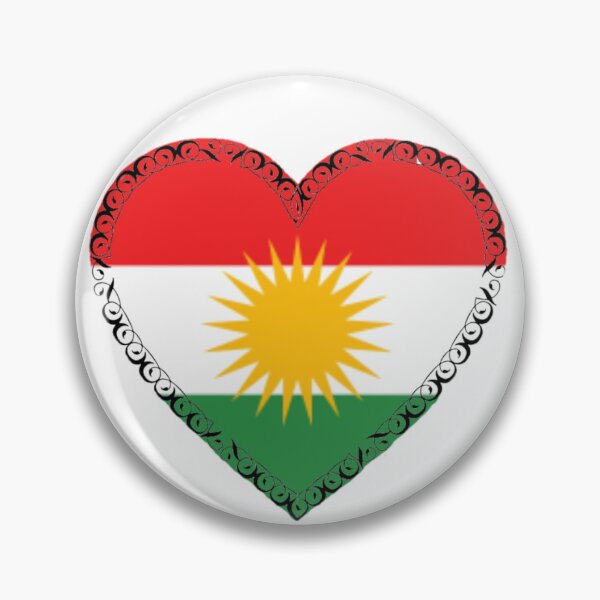 Item preview, KURDISTAN Flag in the shape of a heart designed and sold by KurdishShops.