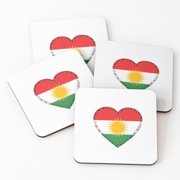 Item preview, KURDISTAN Flag in the shape of a heart designed and sold by KurdishShops.