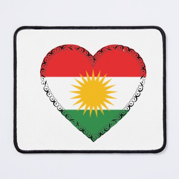 Item preview, KURDISTAN Flag in the shape of a heart designed and sold by KurdishShops.
