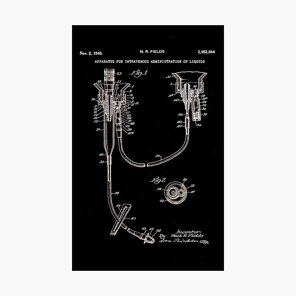 Intravenous Drip Patent 1948 Photographic Print