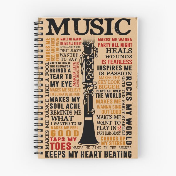 Item preview, Clarinet Music Typography  designed and sold by Wilkinson39.
