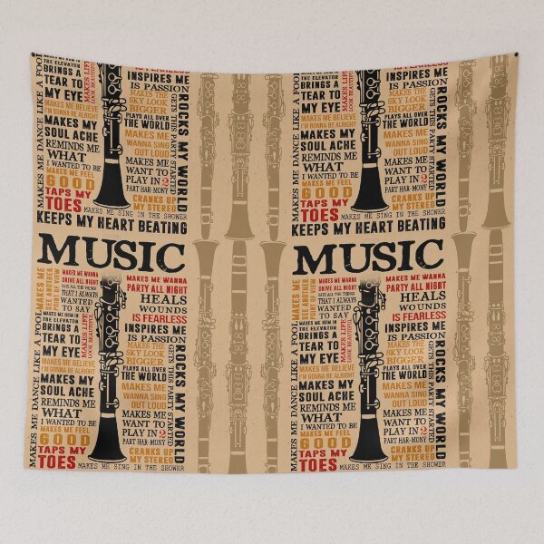 Item preview, Clarinet Music Typography  designed and sold by Wilkinson39.